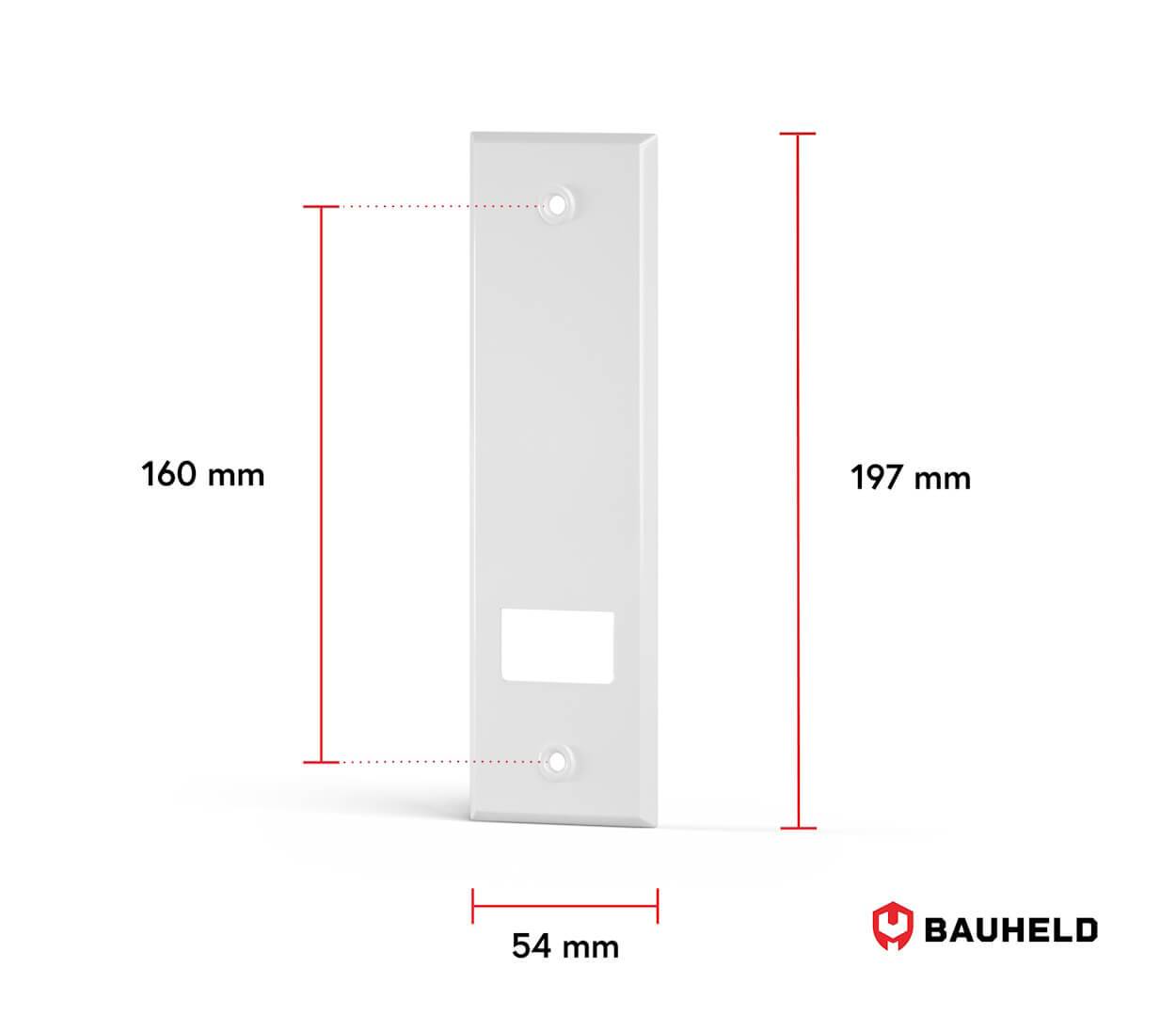 BAUHELD Metall Gurtwickler Abdeckplatte 160mm Offen Beschichtet-4