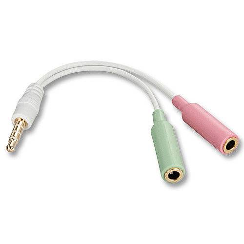 Lindy 35523 Headset-Adapterkabel für iPhone, iPod, HTC, Lenovo Notebooks und kompatible