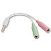 Lindy 35523 Headset-Adapterkabel für iPhone, iPod, HTC, Lenovo Notebooks und kompatible