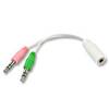 Lindy 35518 Adapterkabel für Apple/HTC-Headset und kompatible am PC oder Notebook