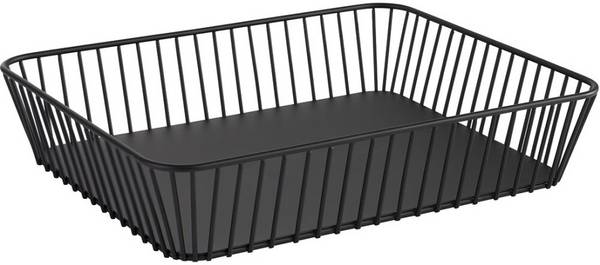 GN 1/2 Korb -URBAN- 32,5 x 26,5 cm, H: 7,5 cm Metall, schwarz mit