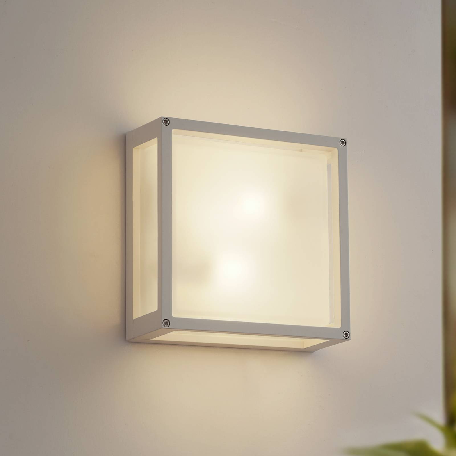 Lucande Utomhusvägglampa 'Aurelien' aus aluminium / grå zink-1