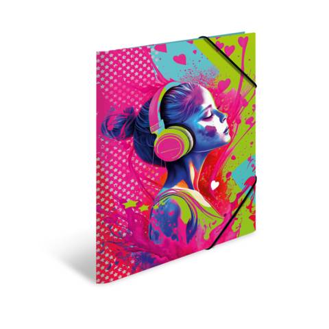 Sammelmappe A3 Karton Music Girl-1