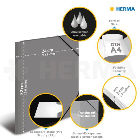 Sammelmappe A4 PP transluzent weiss-4