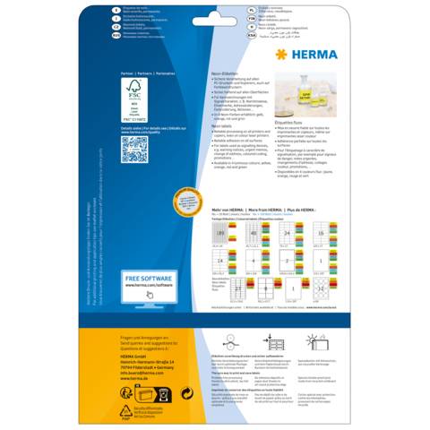 Etiketten neon-orange 210x297mm Special A4 LaserCopy 20 Blatt-1