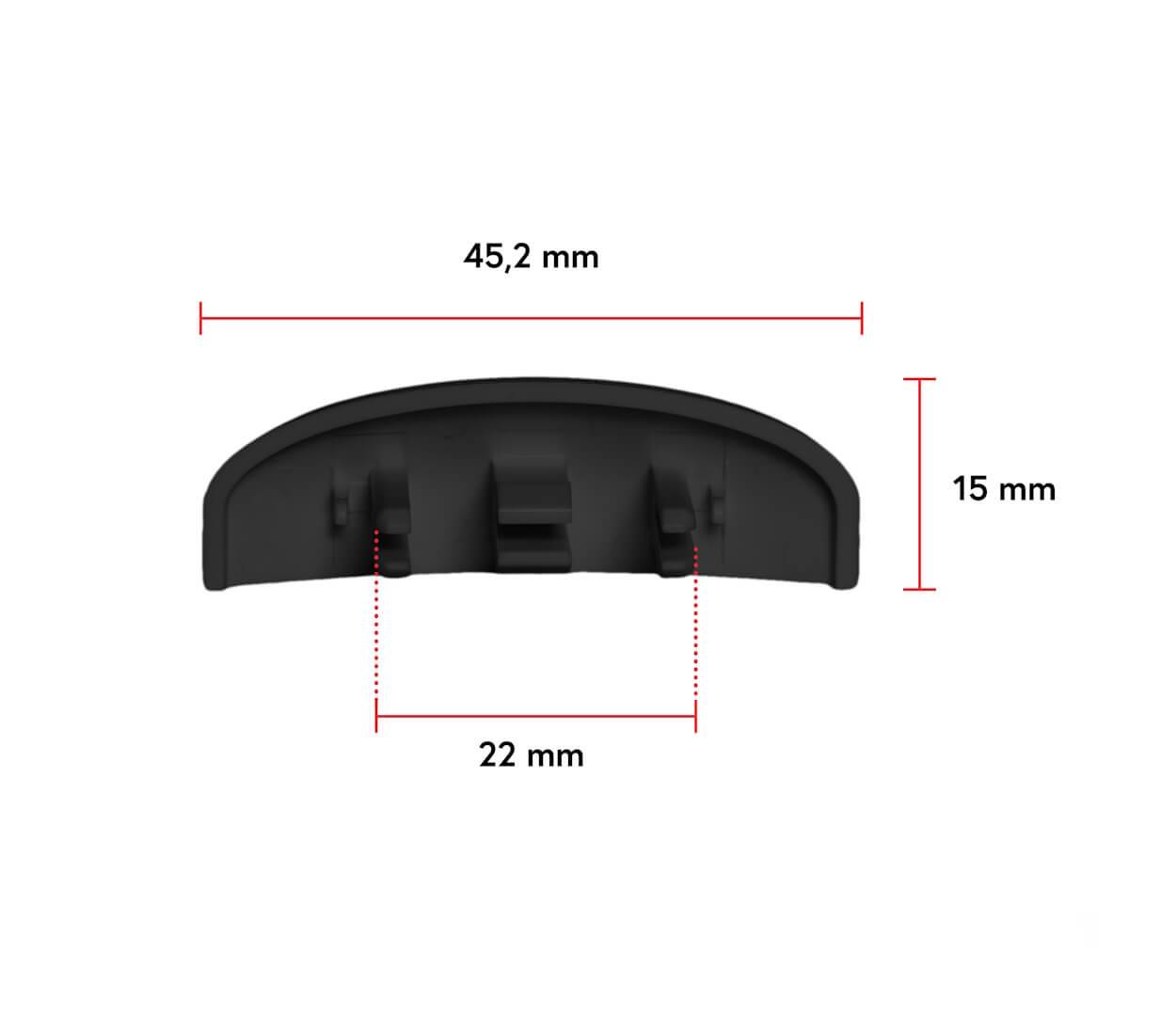 BAUHELD Fenster Wasserschlitzkappen 25 bis 30 mm 30 Stück Ral 9005-4