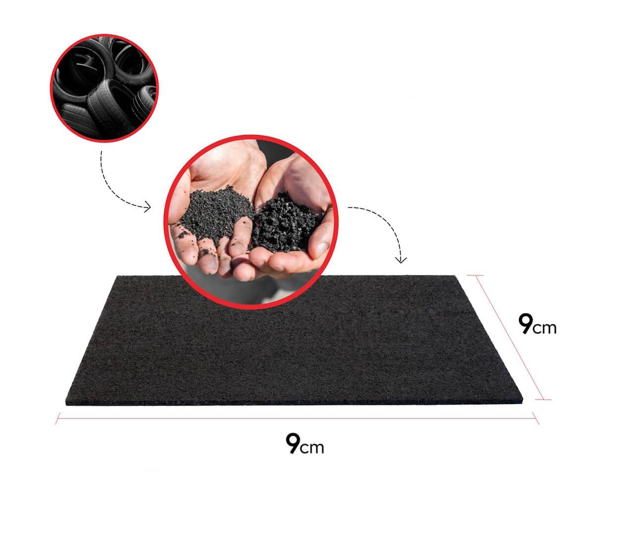BAUHELD Schwingungsdämpfer Pads 90 x 90 x 10 mm 4 Stück-1