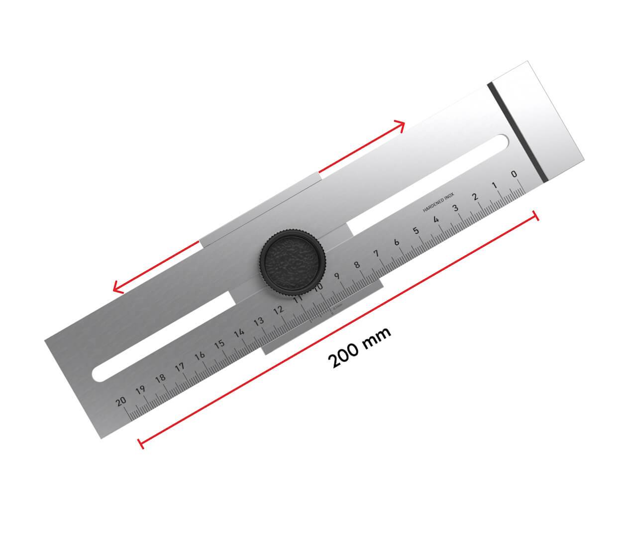 BAUHELD Streichmaß Metall 200 mm-3
