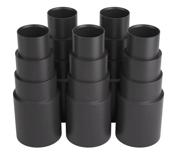 BAUHELD Staubsaugeradapter Schwarz 5 Stück
