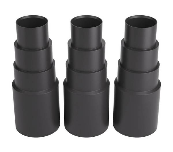 BAUHELD Staubsaugeradapter Schwarz 3 Stück