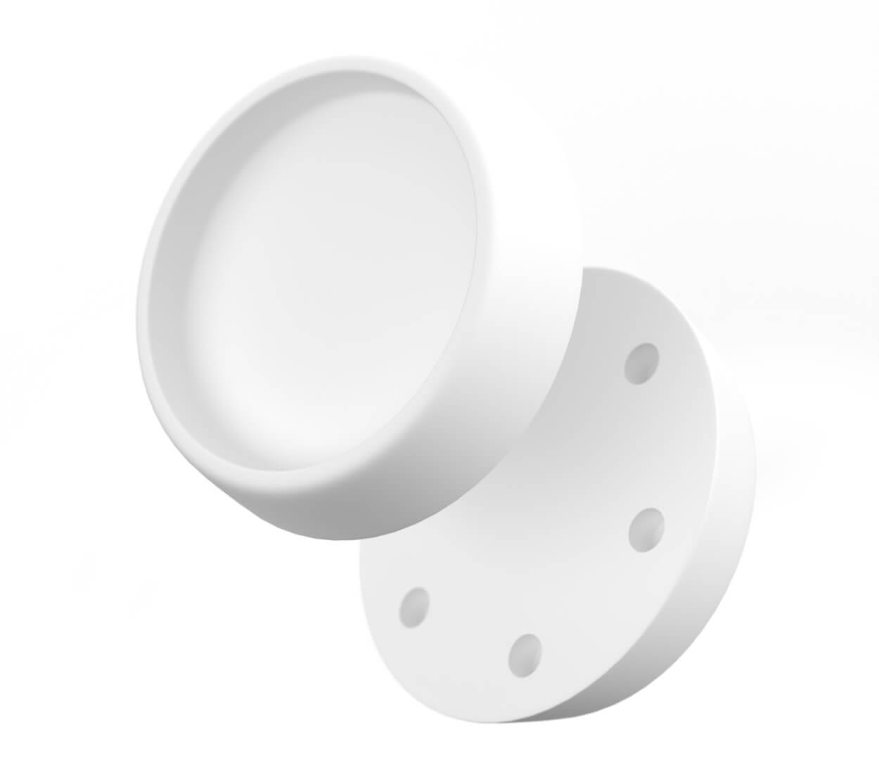 BAUHELD Gummifüße Schwingungsdämpfer 67 x 60 mm 4 Stück Weiß-0