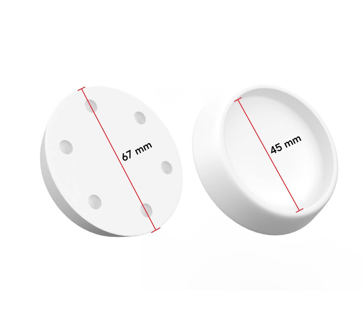 BAUHELD Gummifüße Schwingungsdämpfer 67 x 60 mm 4 Stück Weiß-1