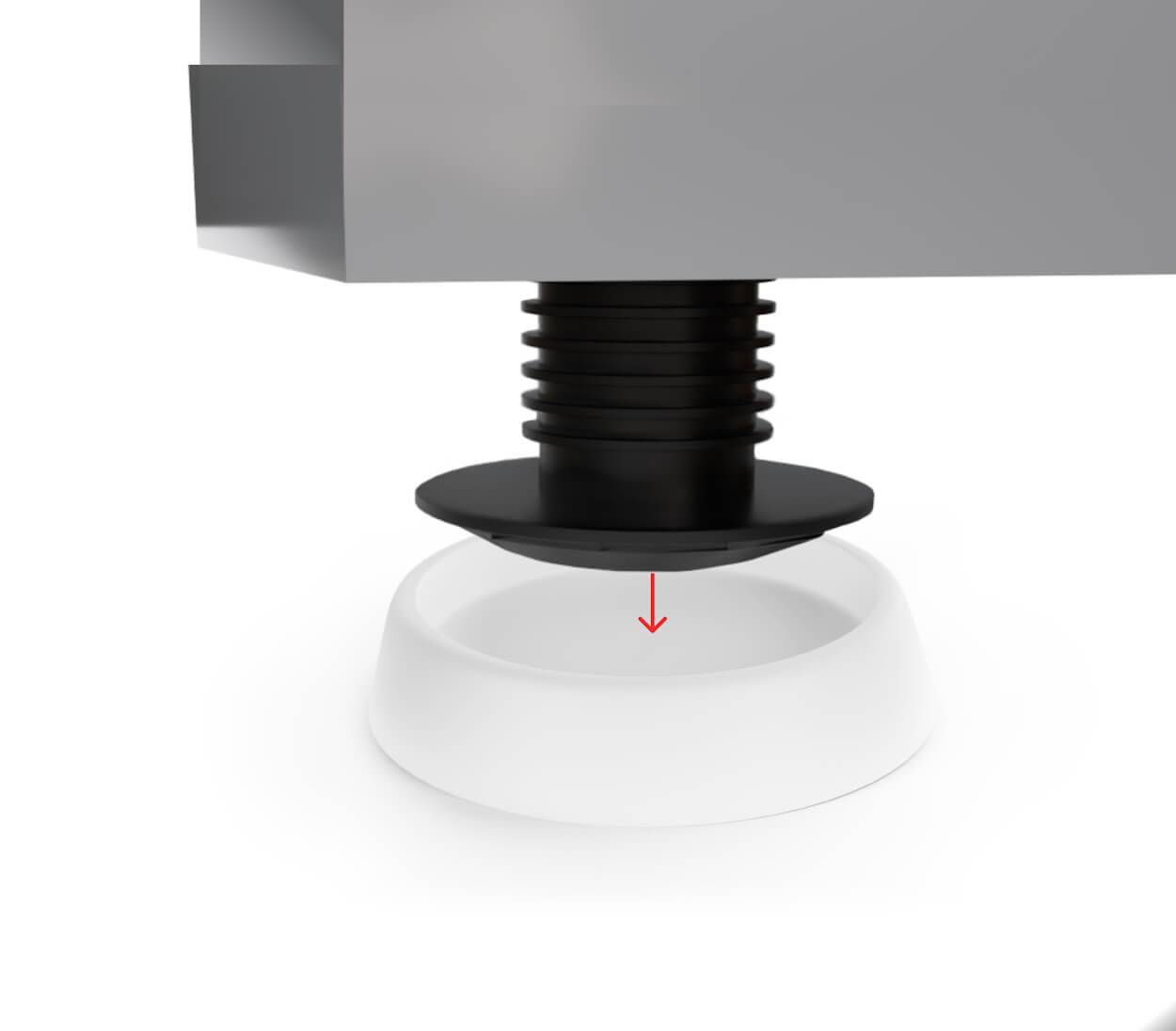 BAUHELD Gummifüße Schwingungsdämpfer 67 x 60 mm 4 Stück Weiß-2