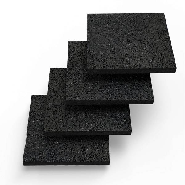 BAUHELD Schwingungsdämpfer Pads 90 x 90 x 10 mm 4 Stück