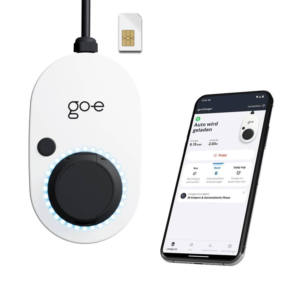 go-e Wallbox Gemini 2.0 22kW Ladebox mit 1,8 Meter Kabel und eSIM-1