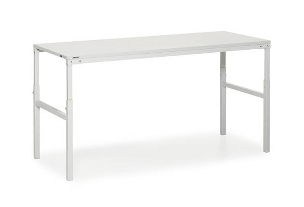 Treston Arbeitstisch TP718 ESD, Höhenverstellung von 650 - 900 mm, RAL7035 hellgrau, BxT 1800x700 mm, ESD