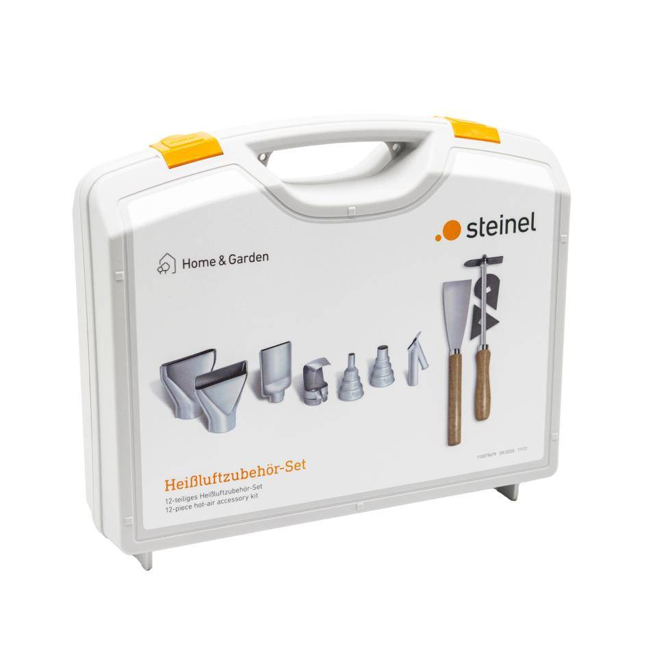 Steinel Heißluft Zubehör Set, inkl. Farbschaber, Spachtel, Reflektordüse, Reduzierdüsen, Schweißdüsen, Flächendüsen-1