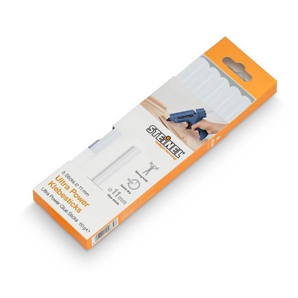 Steinel Heißklebesticks Ø 11 mm Ultra Power, besonders kraftvoller Heißkleber, für starke Verbindungen, 5 Stk. (60 g)