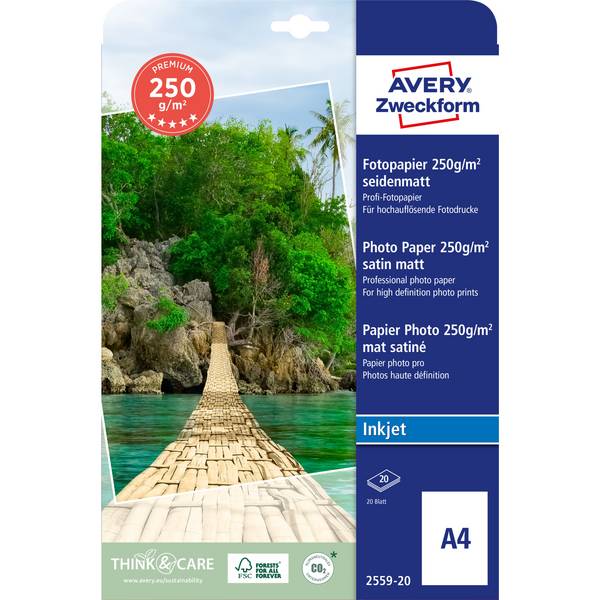 Fotopapier Premium DIN A4 250g ws 20 Bl./Pack.