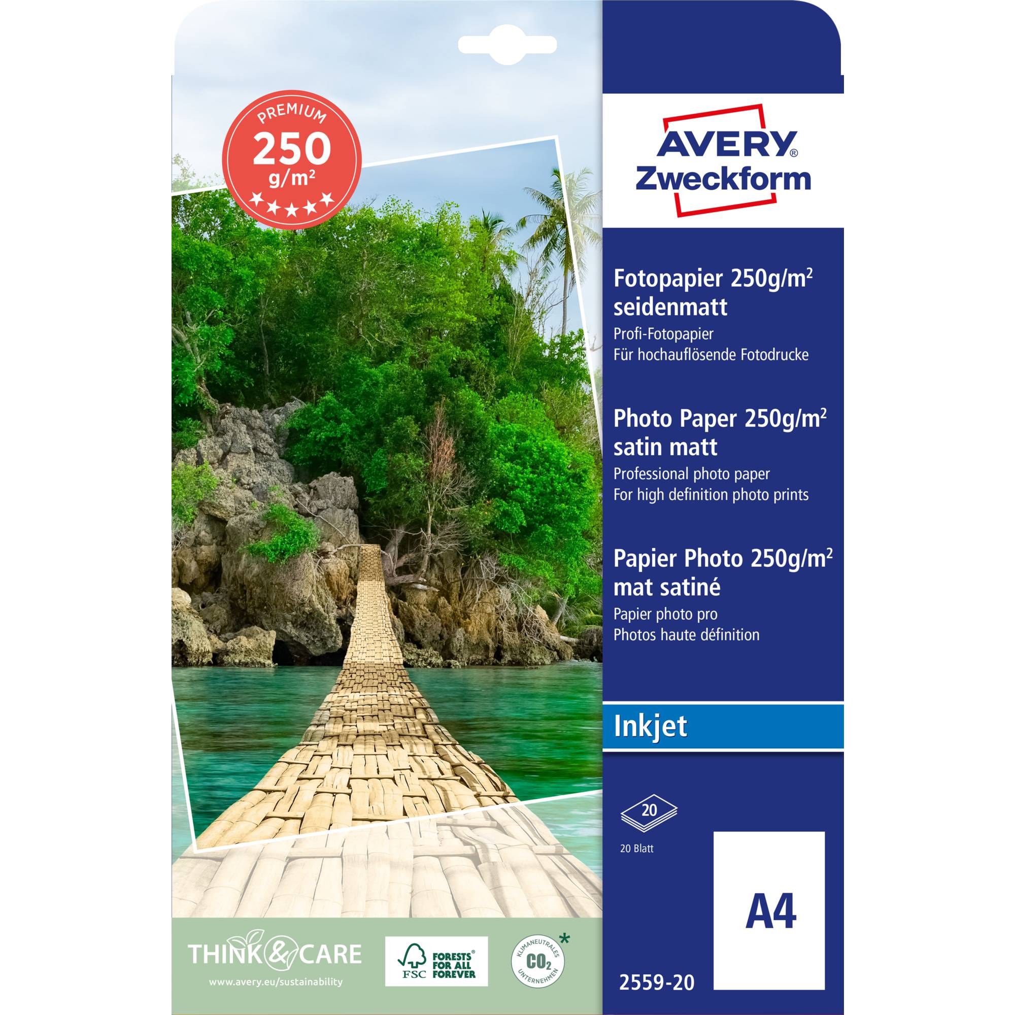 Fotopapier Premium DIN A4 250g ws 20 Bl./Pack.-0