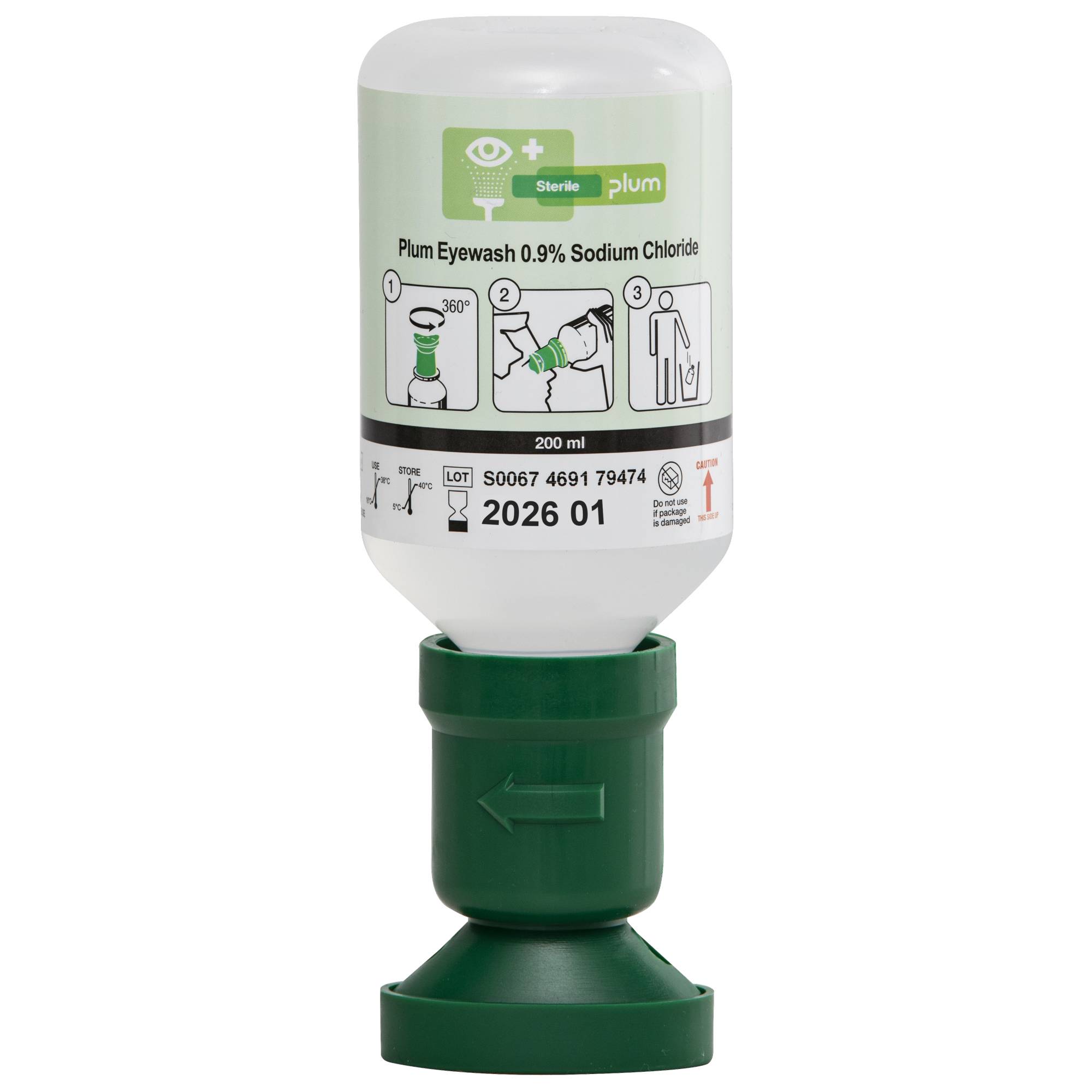 Augenspülflasche 200ml 3 J.(ungeöffnete Flasche) DIN EN15154-4 PLUM-0