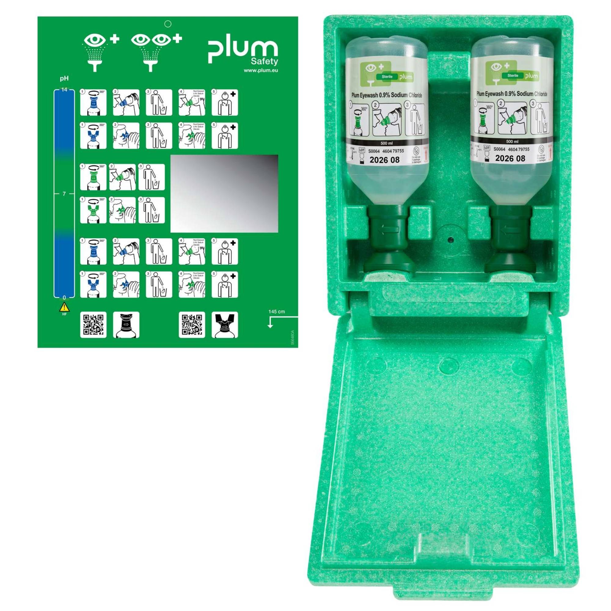 Augenspülstation 2x0,5l H280xB230xT110ca.mm-0