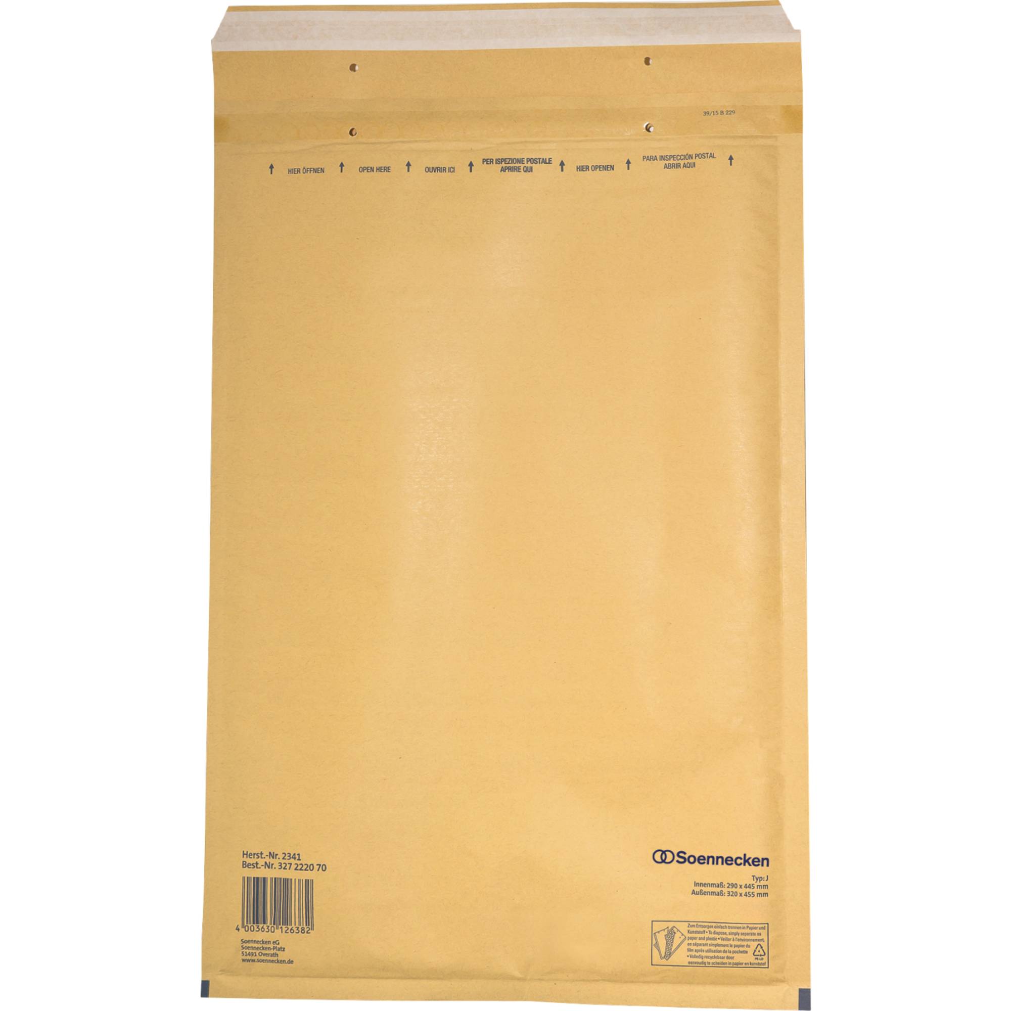 Luftpolstertasche Größe J/6 braun 50 St./Pack-0