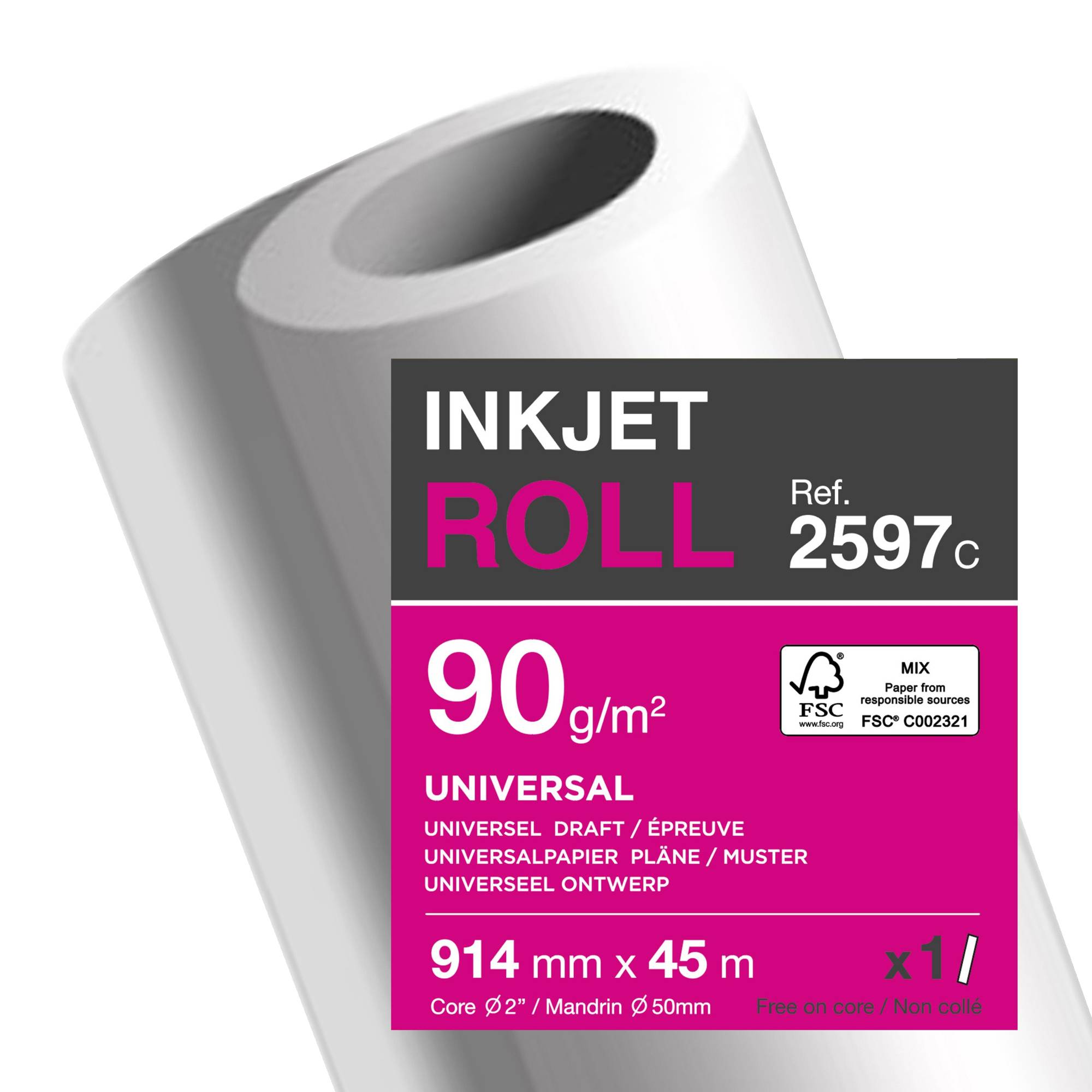 Plotterrolle 90g 914mmx45m-0
