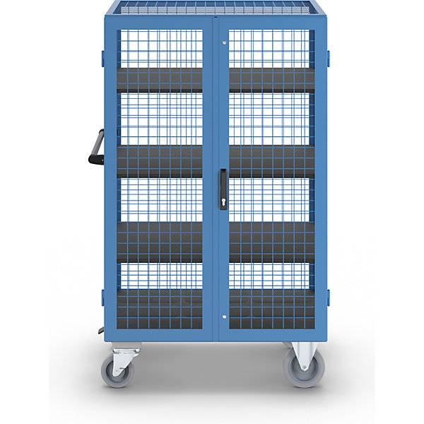 Etagenwagen Doppelflügeltür und Zentralstopp 3 Ladeflächen. TAKKT Industrial & Packaging GmbH 82685449-1