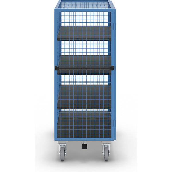 Etagenwagen Doppelflügeltür und Zentralstopp 3 Ladeflächen. TAKKT Industrial & Packaging GmbH 82685449-2