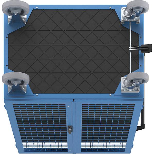Etagenwagen Doppelflügeltür und Zentralstopp 3 Ladeflächen. TAKKT Industrial & Packaging GmbH 82685449-3