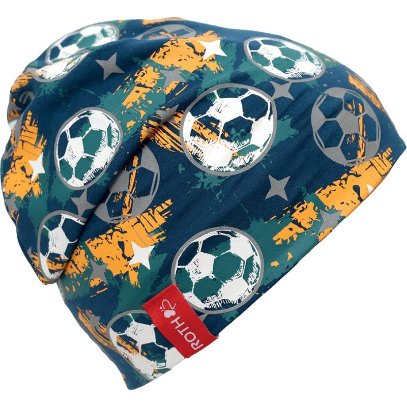 Jungen Beanie Fußball blau Einheitsgroesse 1 St.-0