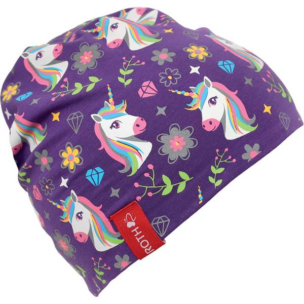 Mädchen Beanie Einhorn lila Einheitsgroesse 1 St.