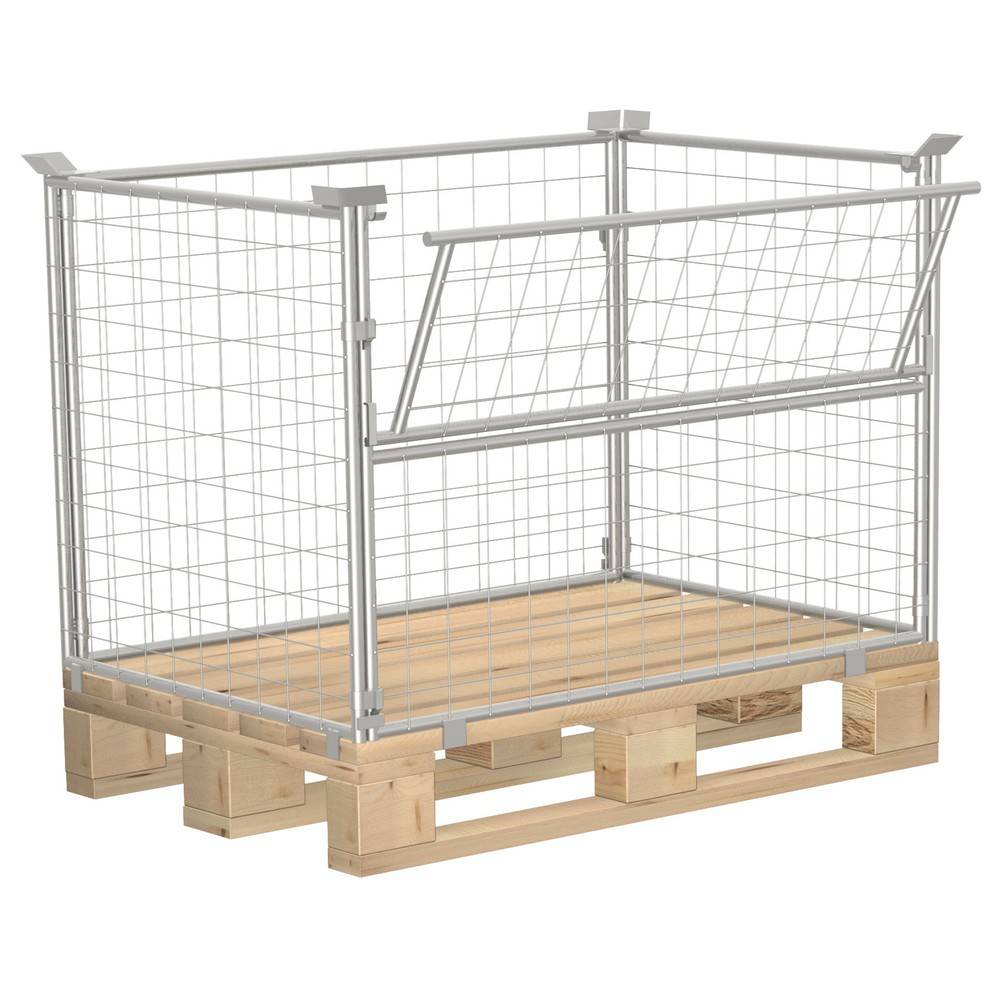 VARIOfit Palettenaufsatz Typ 64 aus verzinktem Stahl 1200x800mm Maße, 1000mm Höhe-0