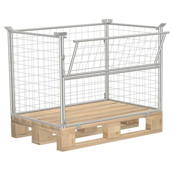 VARIOfit Palettenaufsatz Typ 64 aus verzinktem Stahl 1200x800mm Maße, 800mm Höhe