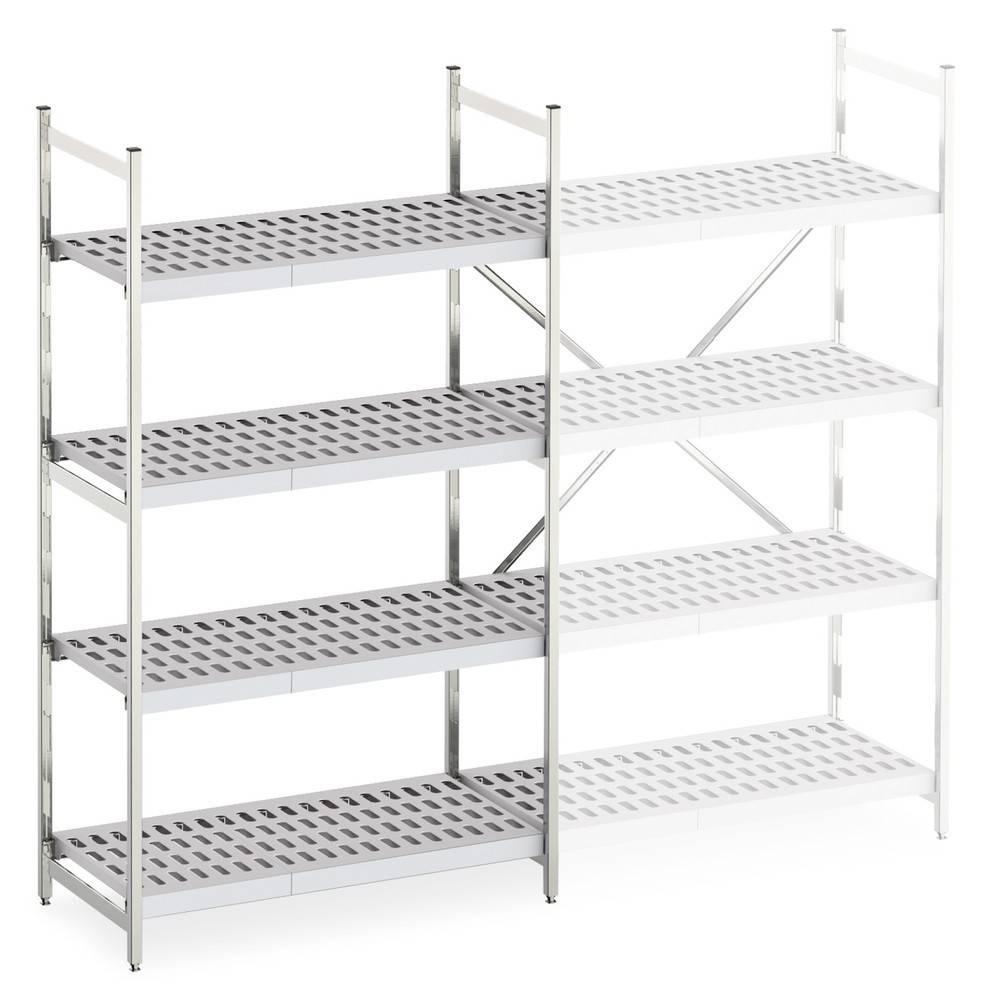 Aluminium-Regal mit Kunststoff-Gitterböden, GF, FL 600 kg-0