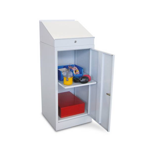 PAVOY Pultschrank mit Schrank, 1 Ausziehboden, anthrazitgrau, anthrazi