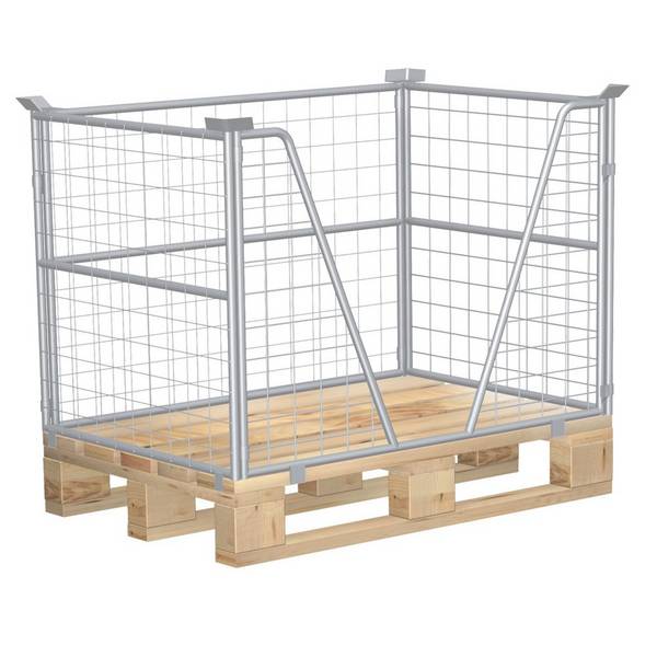 VARIOfit Palettenaufsatz Typ 63 aus verzinktem Stahl 1200x800mm Maße, 1600mm Höhe