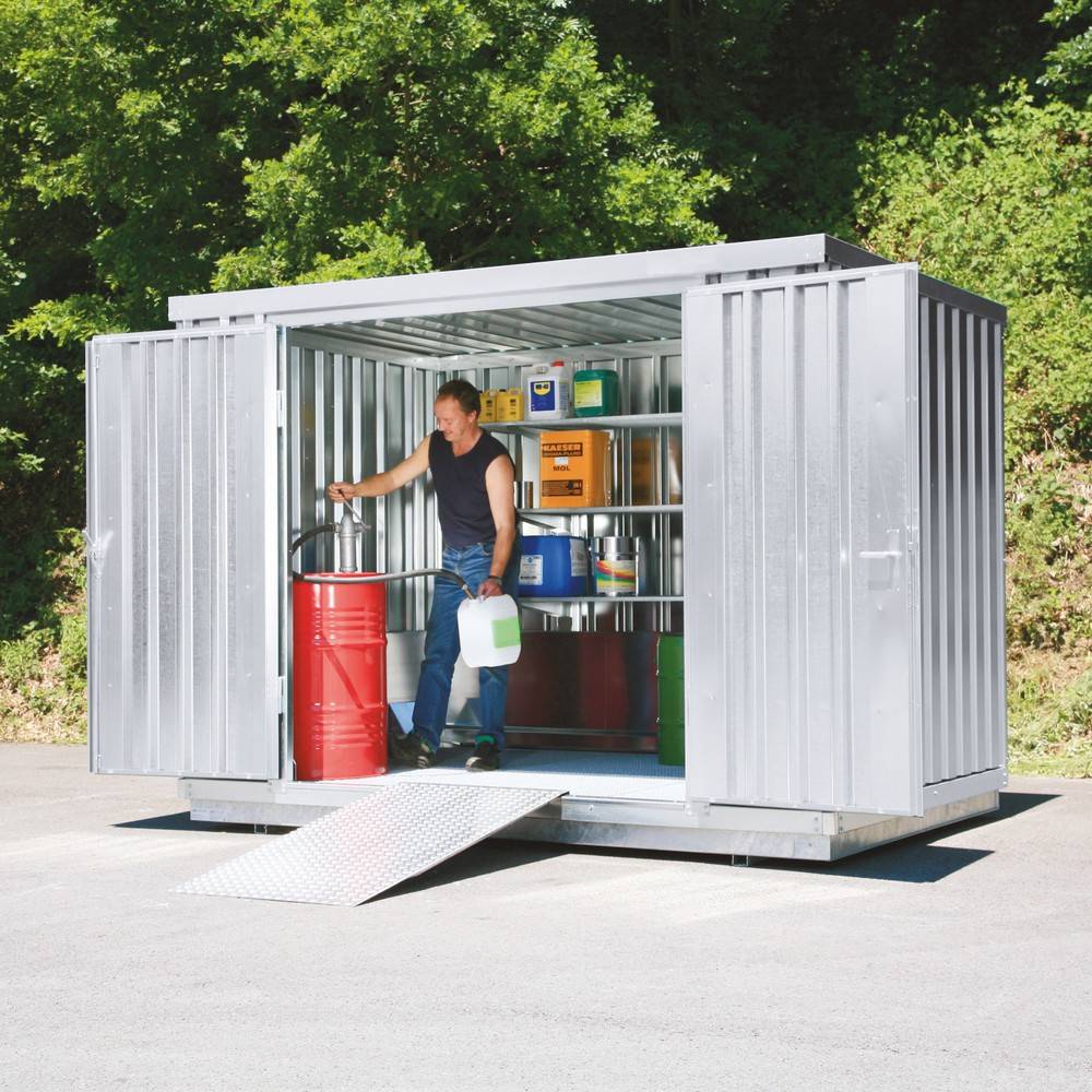 SAFE Tank Gefahrstoffcontainer 1700 PLG, Außenaufstellung, verzinkt, m-0