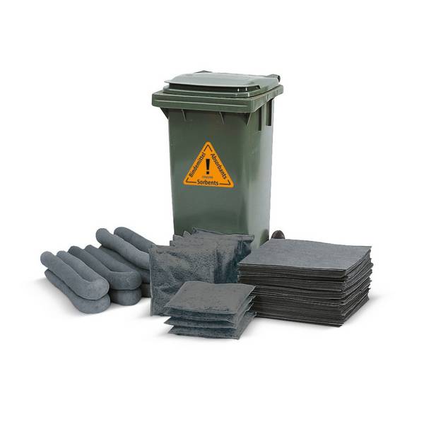 Nachfüll-Set für Notfall-Set in Rolltonne, Chemikalien, Aufnahmekapazi