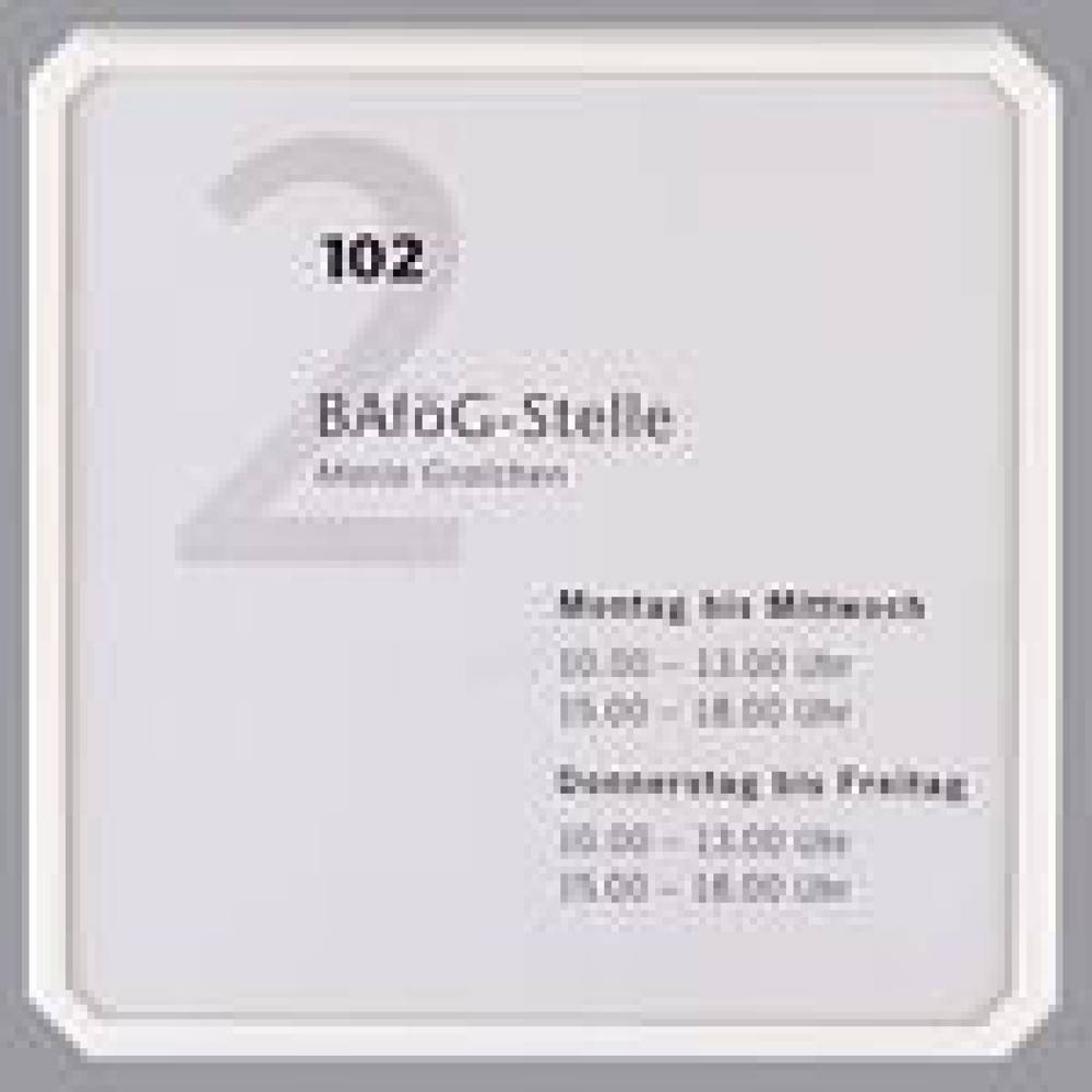 VARIO SIGN Futur Türschilder, Farbe: weiß, Maße: 15,5 x 15,5 x 1,2 cm-1