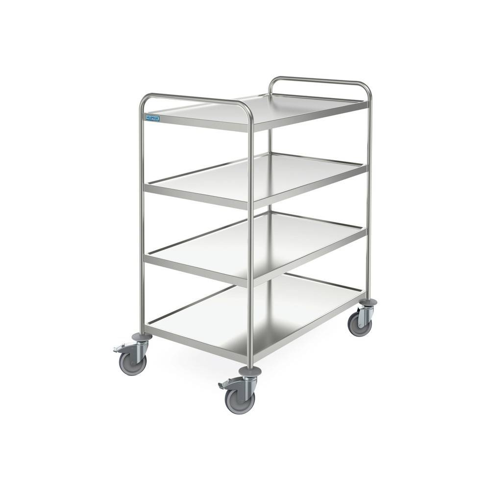 HUPFER® Servierwagen aus Edelstahl, 4 Eten à 800 x 500 mm 106169-YY-0