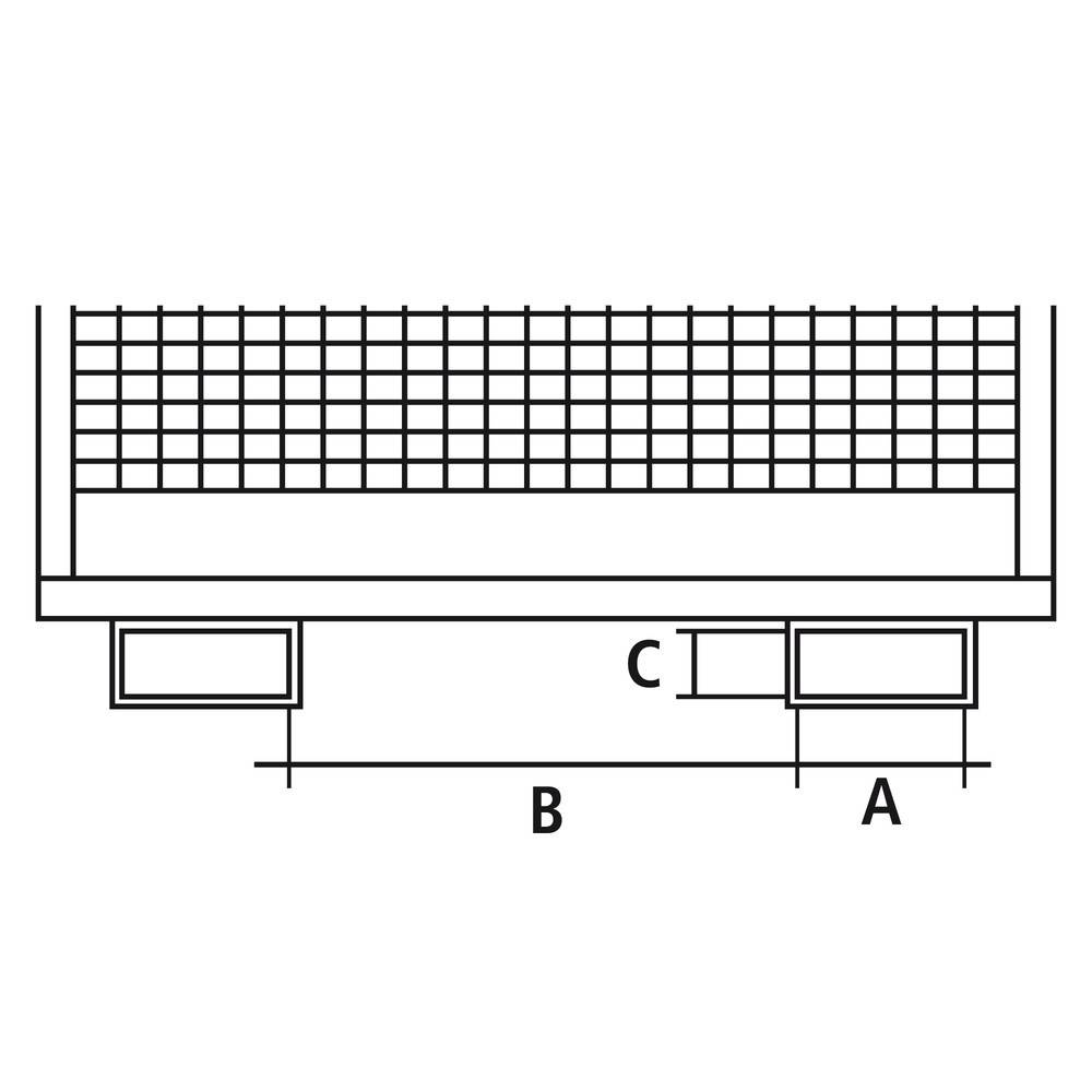 Bauer® Arbeitskorb, Ausführung D, beidseitige Aufnahme-2