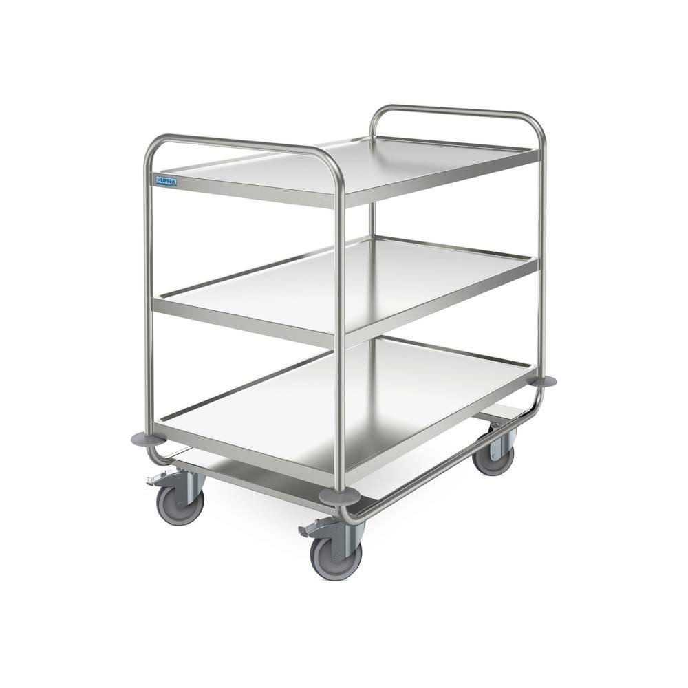 HUPFER® Schwerer Servierwagen aus Edelstahl, 3 Eten à 800 106175-YY-2