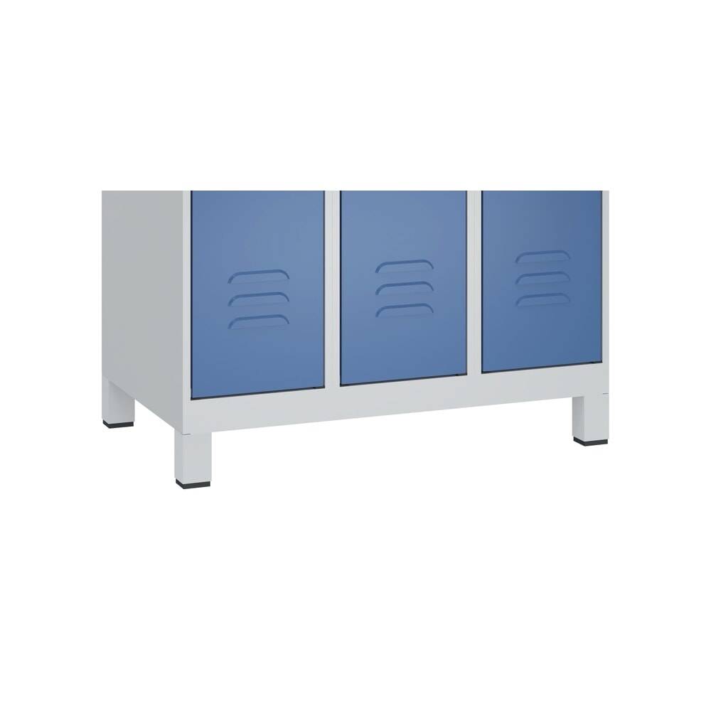 C+P Spind Classic PLUS, Füße, 1 Abteil, 1950x400x500mm, 7035/5010-1