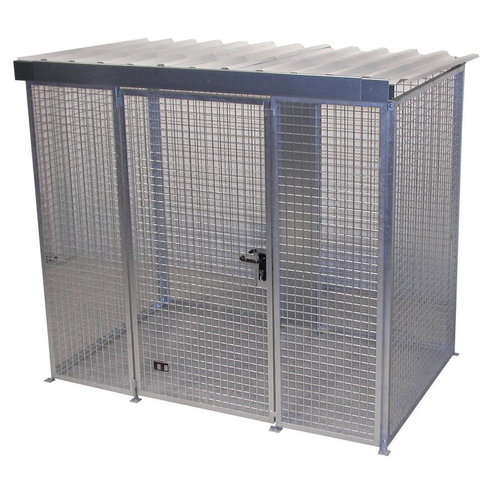 Bauer® Gasflaschen-Container, mit Dach, 1-türig, 60 Flaschen-0