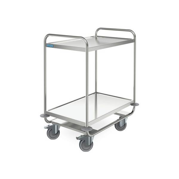 HUPFER® Schwerer Servierwagen aus Edelstahl, 2 Eten à 800  106173-YY