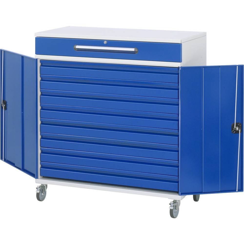 RAU mobiles Rollpult, HxBxT 1.185 x 1.100 x 520 mm, Schubladen 8 x 80-3