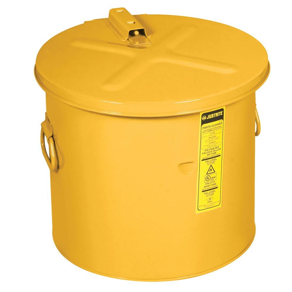 Justrite® Wasch- und Tauchbehälter, gelb, 30 Liter-1