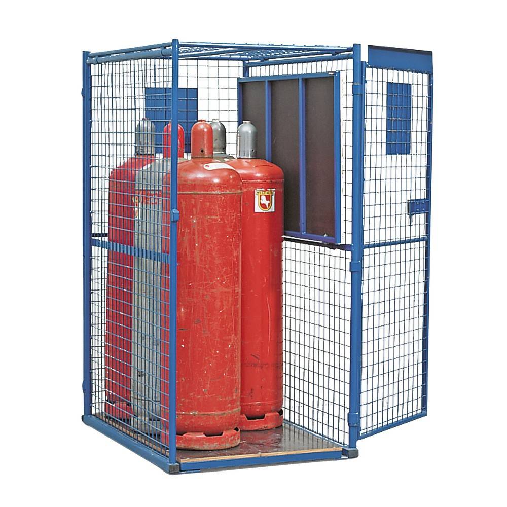 Gasflaschen-Gitterschrank, 1-türig, HxBxT 1.670 x 790 x 1.180 mm-0